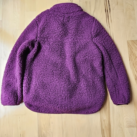 Time and Tru Purple Sherpa Cowl Neck 1/4 Zip Large - Picture 2 of 5